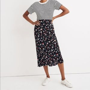 NWT - Madewell - Midi Slip Skirt in Drifting Flowers - Size 0